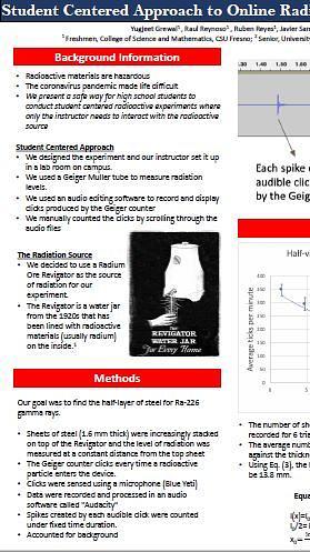 Student-Centered Approach to Online Radiation Experiments During a Pandemic - Poster