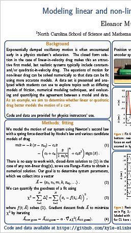 Modeling linear and non-linear drag in horizontal oscillatory motion