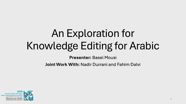 An Exploration of Knowledge Editing for Arabic