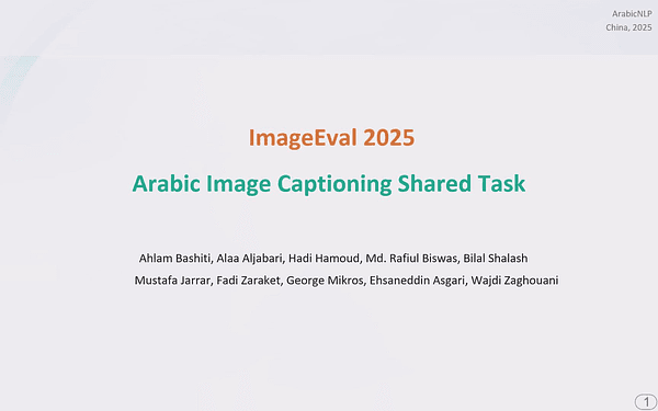 ImageEval 2025: The First Arabic Image Captioning Shared Task