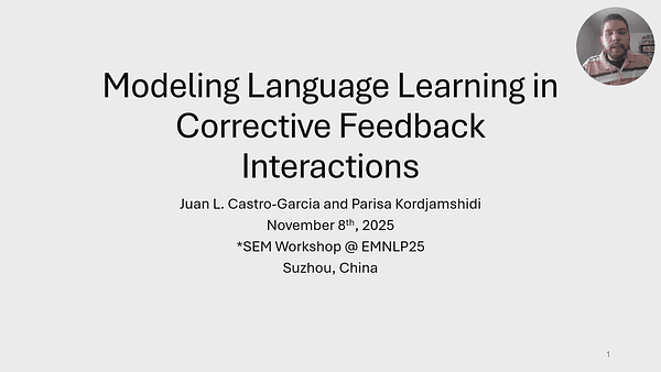 Modeling Language Learning in Corrective Feedback Interactions