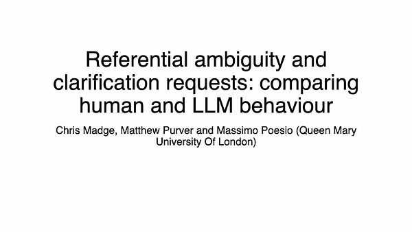 Referential ambiguity and clarification requests: comparing human and LLM behaviour
