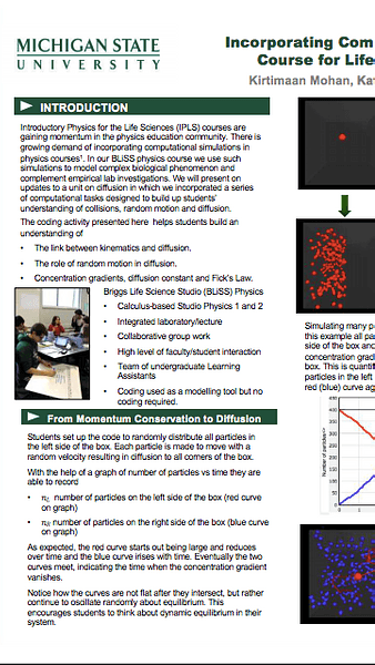 Incorporating Computation into a Physics Course for Life Science Students