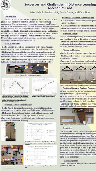 Successes and Challenges in Distance Learning Mechanics Labs