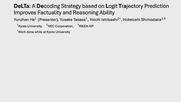 DeLTa: A Decoding Strategy based on Logit Trajectory Prediction Improves Factuality and Reasoning Ability