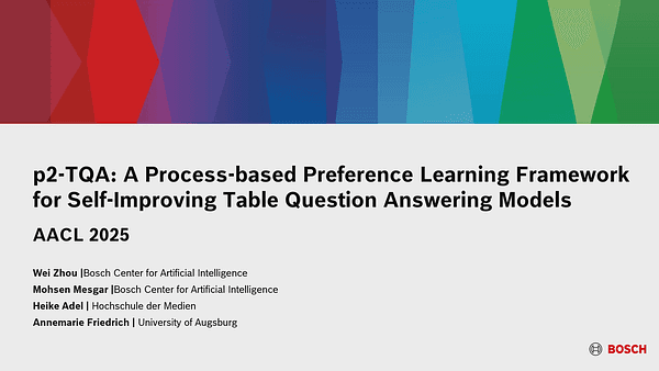 p²-TQA: A Process-based Preference Learning Framework for Self-Improving Table Question Answering Models