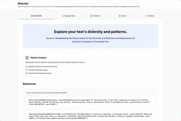 Standardizing the Measurement of Text Diversity: A Tool and Comparative Analysis