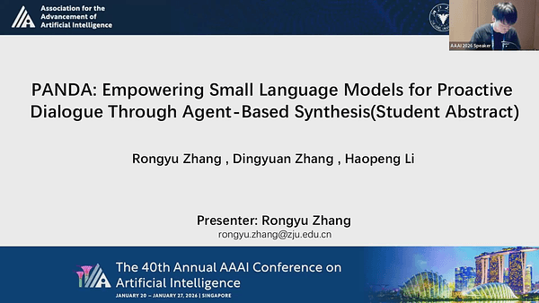 PANDA: Empowering Small Language Models for Proactive Dialogue Through Agent-Based Synthesis (Student Abstract)