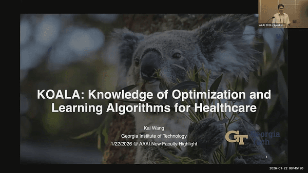 KOALA: Knowledge of Optimization and Learning Algorithms for Healthcare
