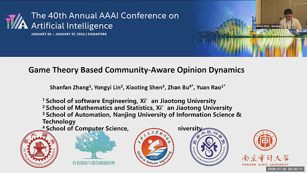 Game Theory Based Community-Aware Opinion Dynamics