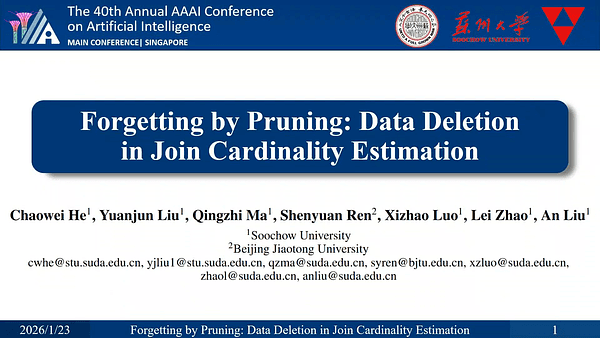 Forgetting by Pruning: Data Deletion in Join Cardinality Estimation