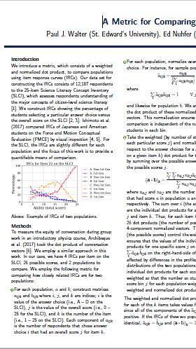 A Metric for Comparing Populations Using Item Response Curves