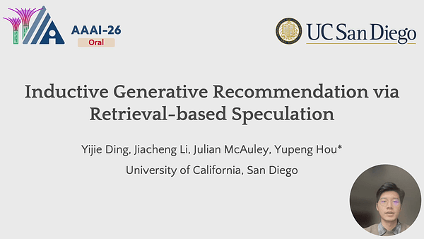 Inductive Generative Recommendation via Retrieval-based Speculation