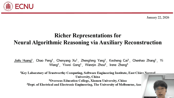Richer Representations for Neural Algorithmic Reasoning via Auxiliary Reconstruction