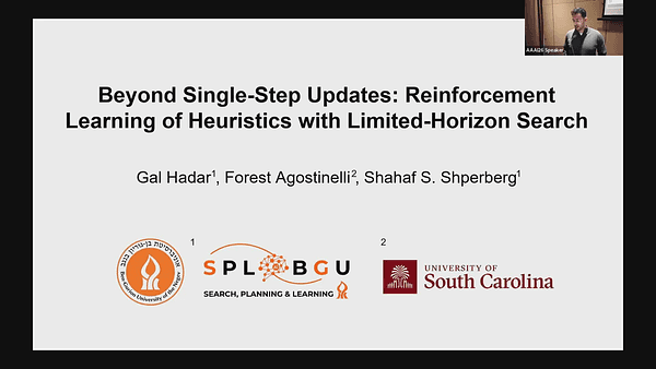 Beyond Single-Step Updates: Reinforcement Learning of Heuristics with Limited-Horizon Search