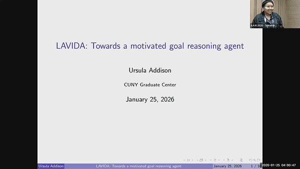 La VIDA: towards a motivated goal reasoning agent
