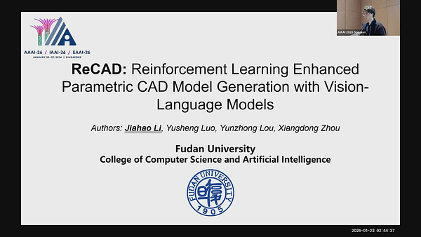 ReCAD: Reinforcement Learning Enhanced Parametric CAD Model Generation with Vision-Language Models