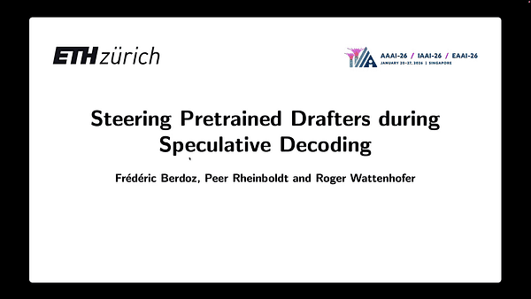 Steering Pretrained Drafters During Speculative Decoding