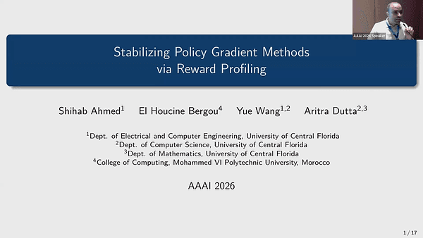 Stabilizing Policy Gradient Methods via Reward Profiling