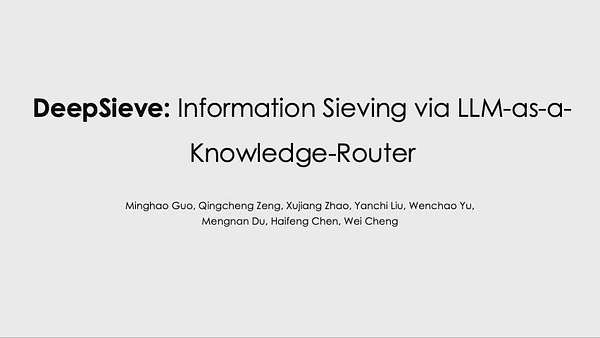 DeepSieve: Information Sieving via LLM-as-a-Knowledge-Router