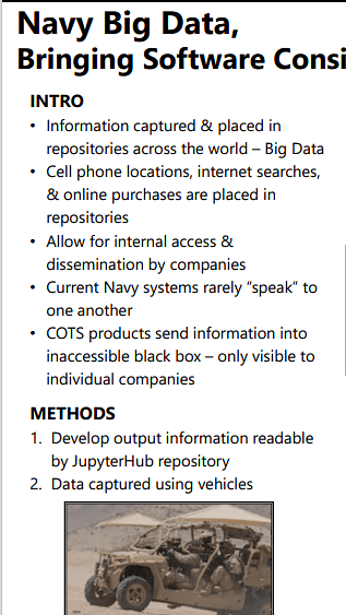 Navy Big Data, Bringing Software Consistency to the Fleet