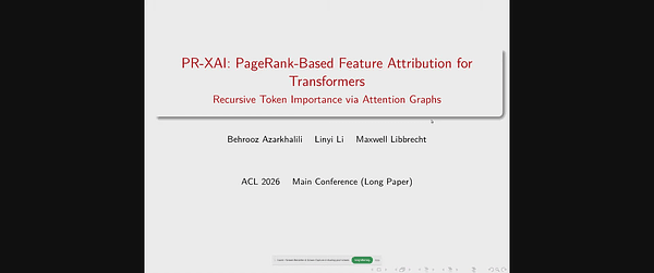 PR-XAI: PageRank-Based Feature Attribution for Transformers