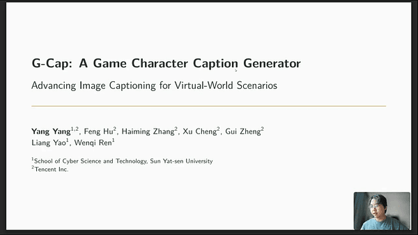 G-Cap: A Game Character Caption Generator