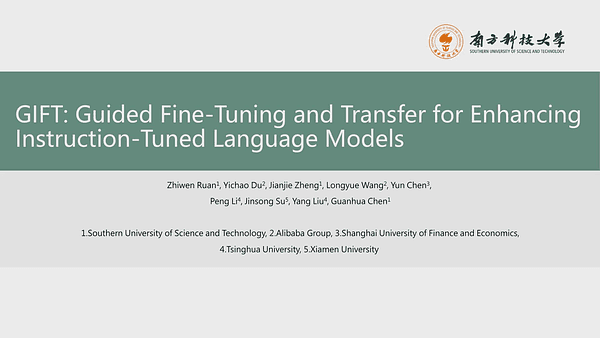 GIFT: Guided Fine-Tuning and Transfer for Enhancing Instruction-Tuned Language Models