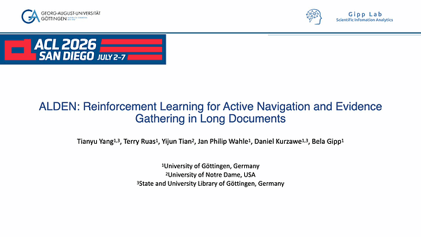 ALDEN: Reinforcement Learning for Active Navigation and Evidence Gathering in Long Documents