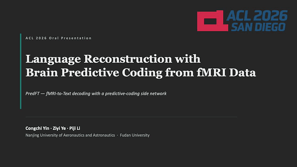 Language Reconstruction with Brain Predictive Coding from fMRI Data