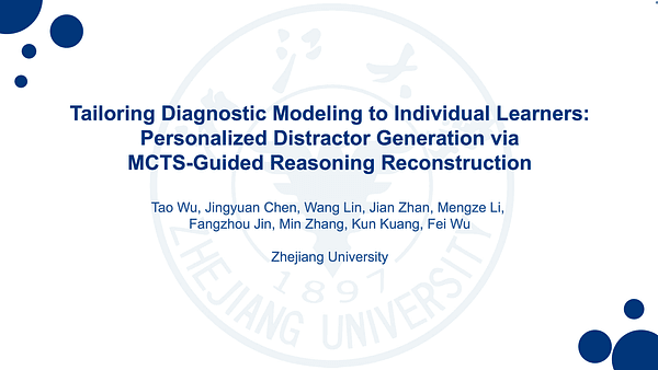 Tailoring Diagnostic Modeling to Individual Learners: Personalized Distractor Generation via MCTS-Guided Reasoning Reconstruction