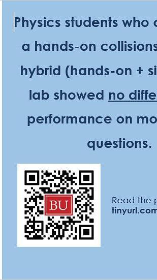 Student learning outcomes with hybrid computer simulations and hands-on labs (PERC)