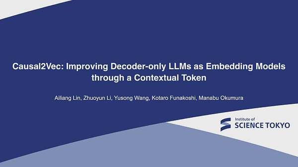 Causal2Vec: Improving Decoder-only LLMs as Embedding Models through a Contextual Token