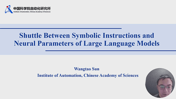 Shuttle Between Symbolic Instructions and Neural Parameters of Large Language Models