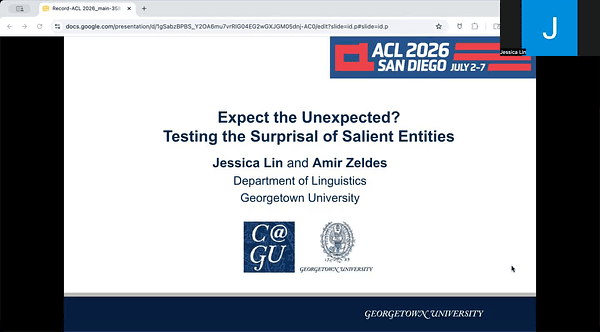 Expect the Unexpected? Testing the Surprisal of Salient Entities