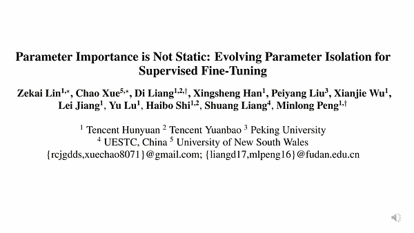 Parameter Importance is Not Static: Evolving Parameter Isolation for Supervised Fine-Tuning