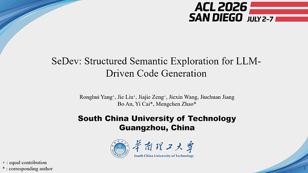 SeDev: Structured Semantic Exploration for LLM-Driven Code Generation