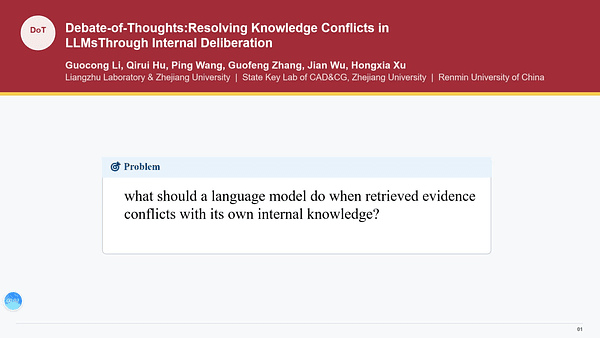 Debate-of-Thoughts: Resolving Knowledge Conflicts in LLMs Through Internal Deliberation