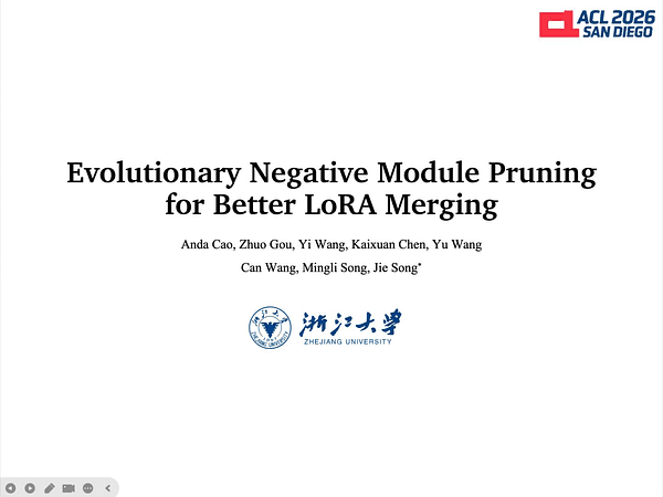 Evolutionary Negative Module Pruning for Better LoRA Merging