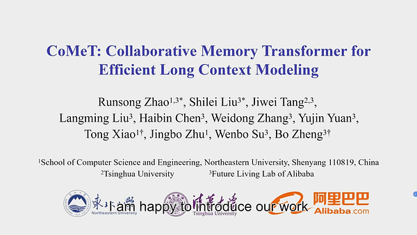 CoMeT: Collaborative Memory Transformer for Efficient Long Context Modeling