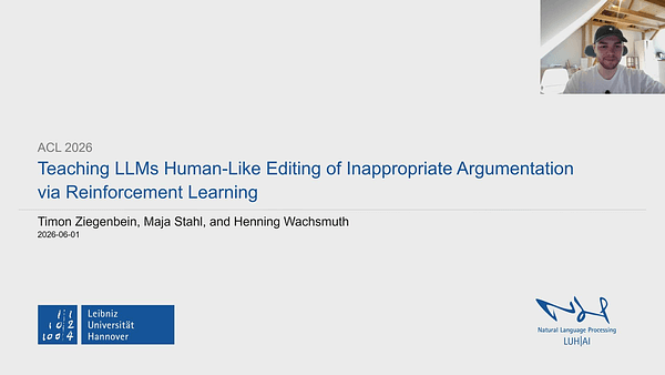 Teaching LLMs Human-Like Editing of Inappropriate Argumentation via Reinforcement Learning
