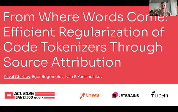From Where Words Come: Efficient Regularization of Code Tokenizers Through Source Attribution