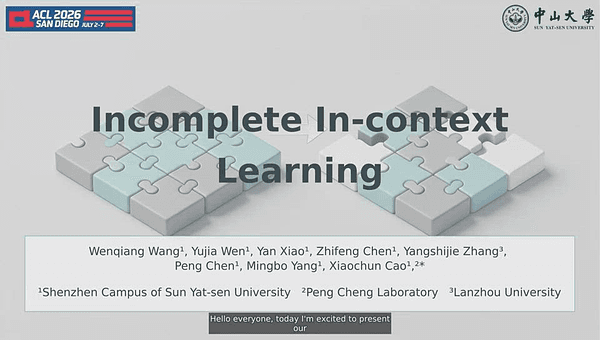 Incomplete In-context Learning