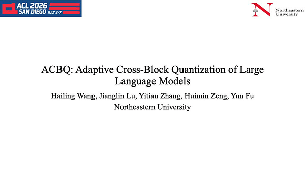 ACBQ: Adaptive Cross-Block Quantization of Large Language Models
