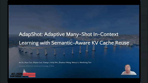 AdapShot: Adaptive Many-Shot In-Context Learning with Semantic-Aware KV Cache Reuse