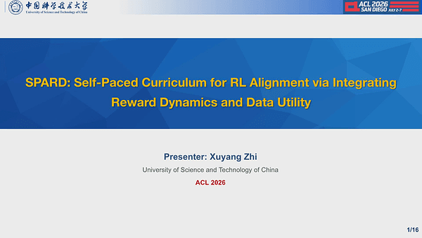 SPARD: Self-Paced Curriculum for RL Alignment via Integrating Reward Dynamics and Data Utility