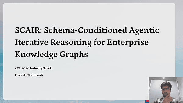 SCAIR: Schema-Conditioned Agentic Iterative Reasoning for Enterprise Knowledge Graphs