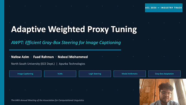 Adaptive Weighted Proxy Tuning: Efficient Gray-Box Steering for Image Captioning