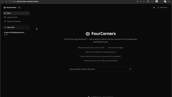 FourCorners: Grounded Thai Legal Research over a Temporal Knowledge Graph