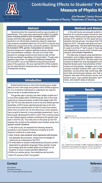 Contributing Effects to Students’ Performance on the FCI as a measure of Physics Knowledge